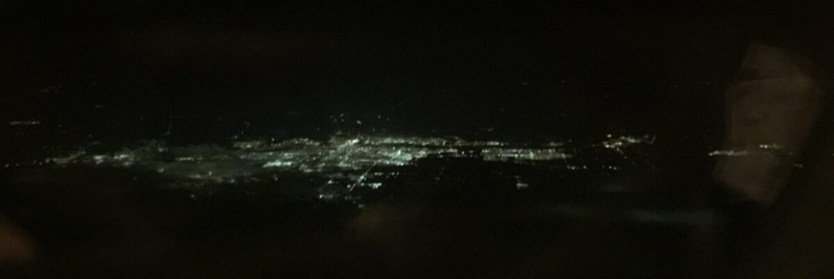 Ottawa lights at night from above