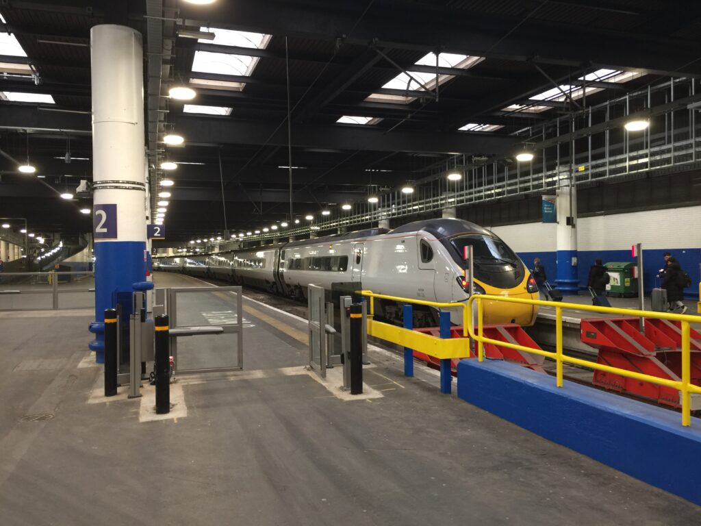 A train in the London station