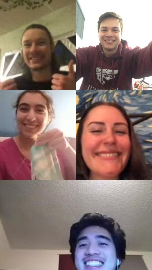 My friends on a group call