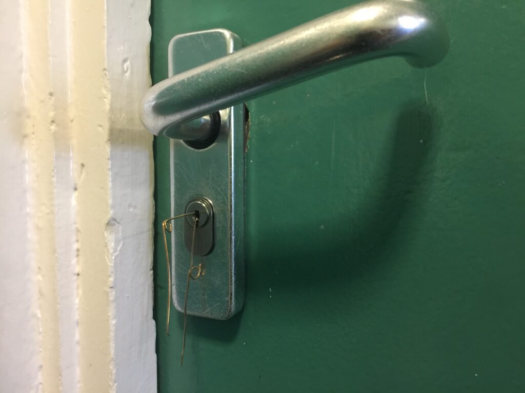 My door lock with picks